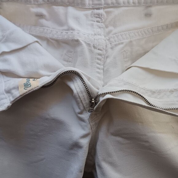 26" Vintage Wrangler White Denim Cutoff Shorts Womens Boys 16 USA Made Frayed He - Picture 6 of 7